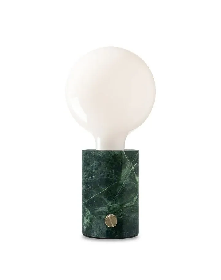 Table Lamp with Dimmer - Green, Marble