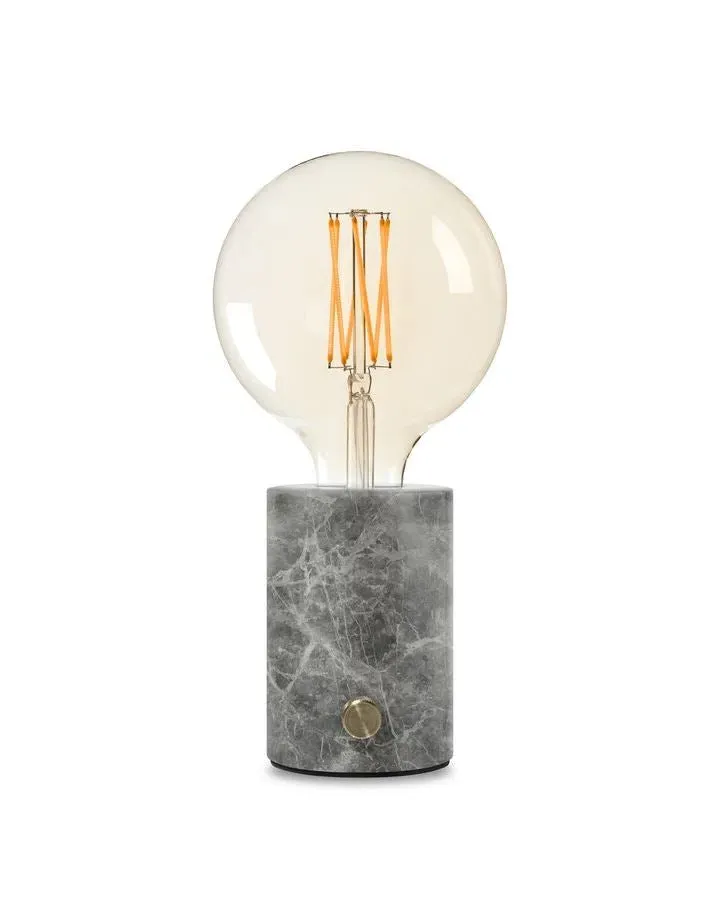 Table Lamp with Dimmer - Grey, Marble
