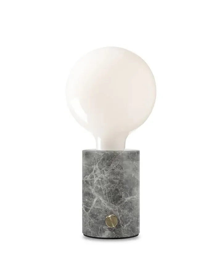 Table Lamp with Dimmer - Grey, Marble