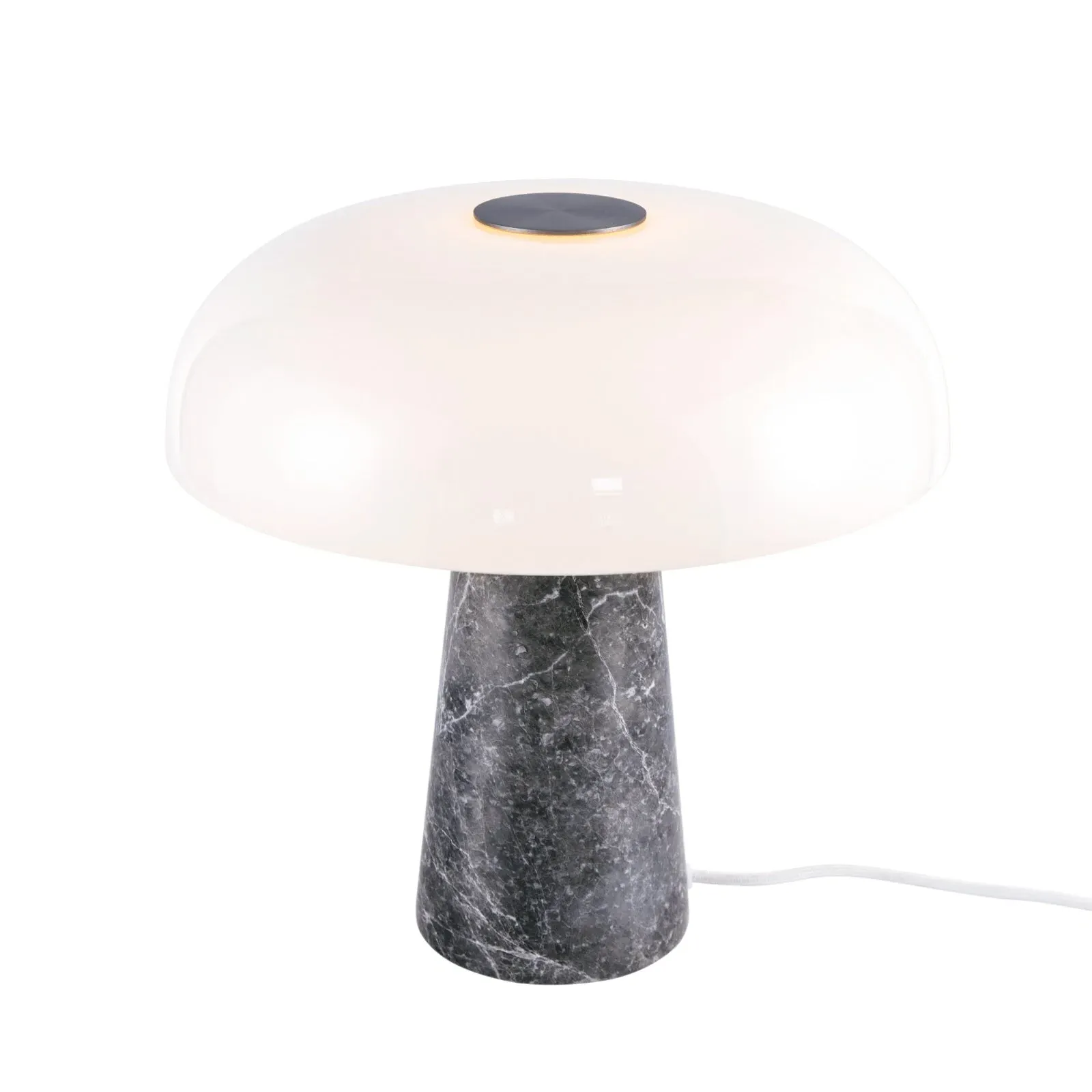Table Lamp with Opal Glass - White, Marble