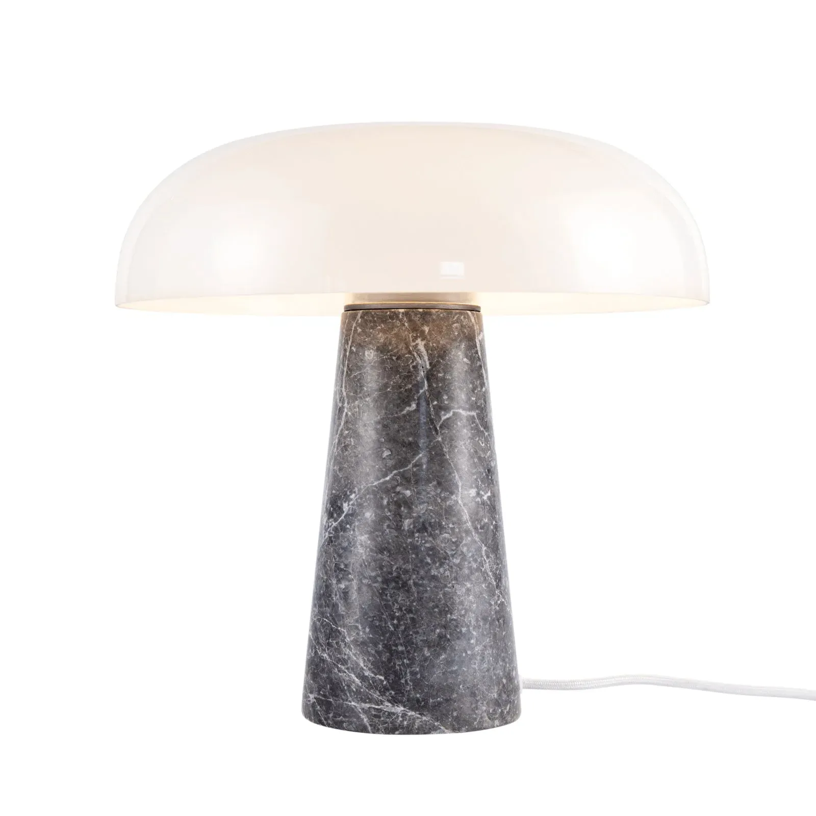 Table Lamp with Opal Glass - White, Marble