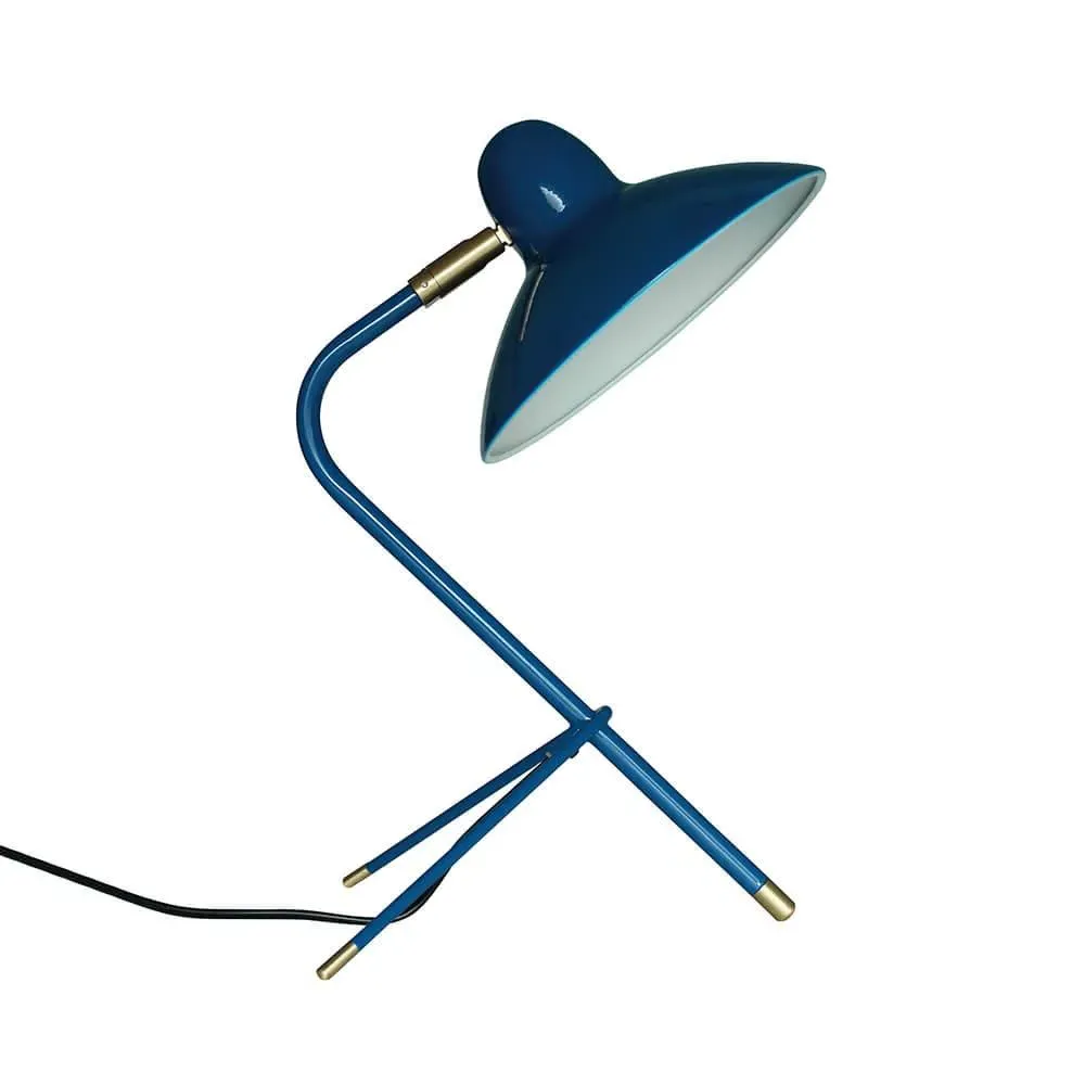 Table Lamp with Swivel Head - Blue, Steel