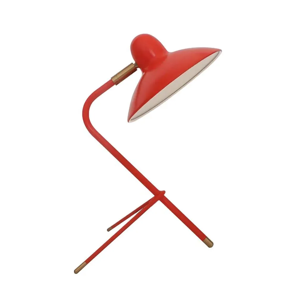 Table Lamp with Swivel Head - Scarlet, Steel