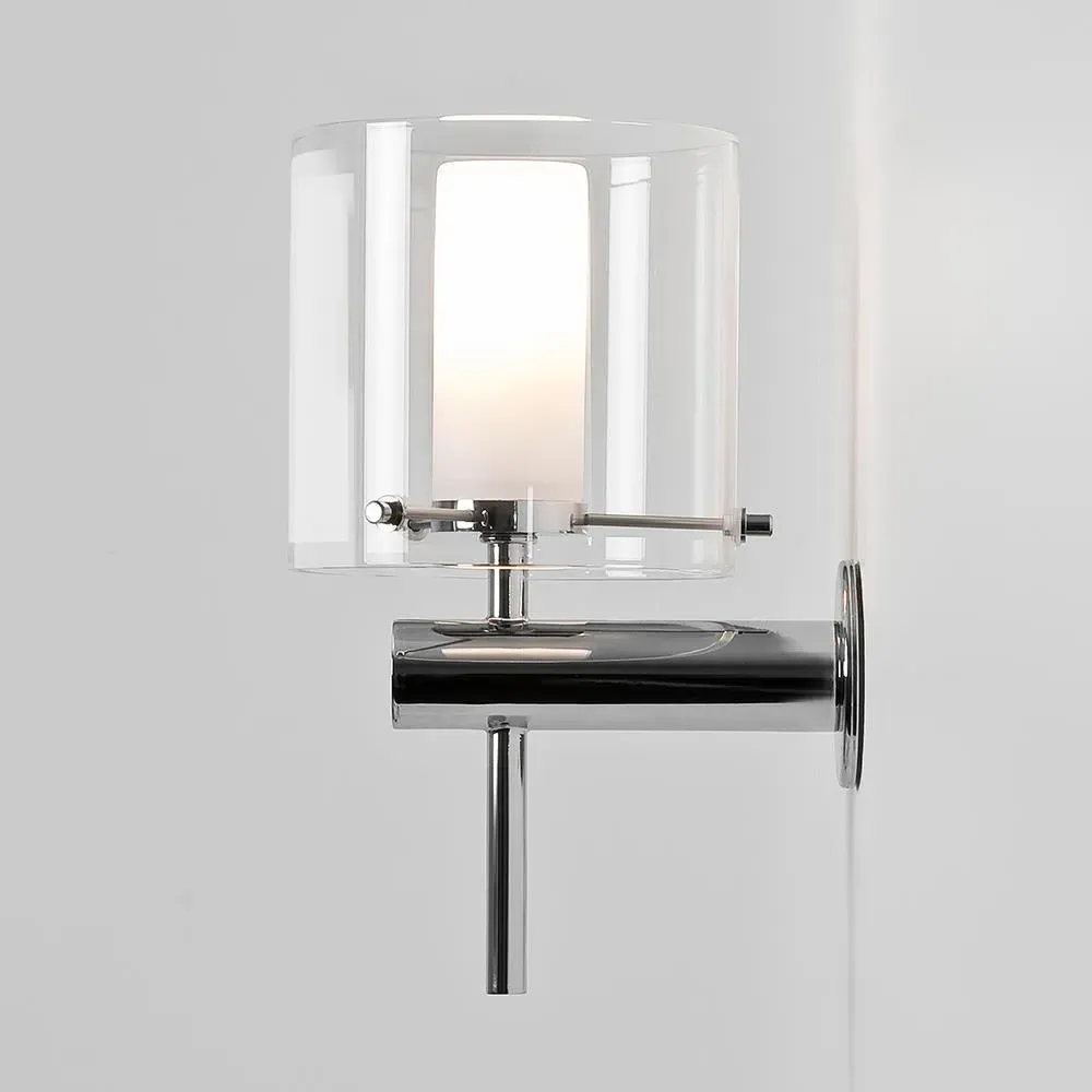 Torch Design Wall Light IP44 - Chrome, Glass