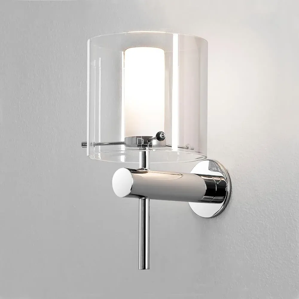 Torch Design Wall Light IP44 - Chrome, Glass