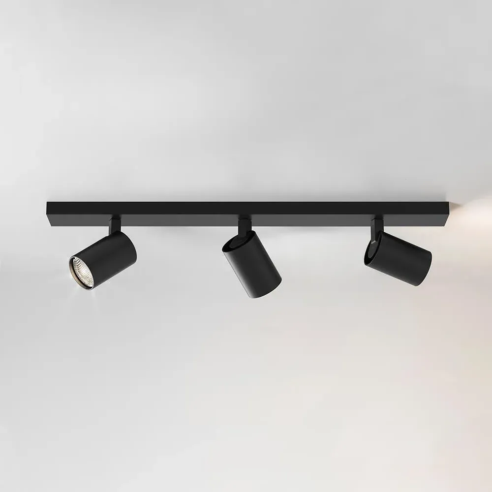 Triple Bar Ceiling Spotlights - White, Metal