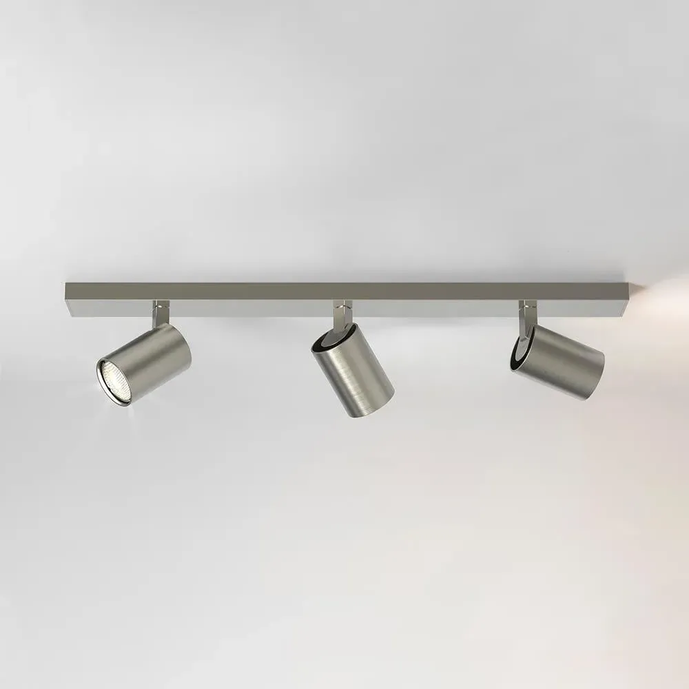 Triple Bar Ceiling Spotlights - White, Metal