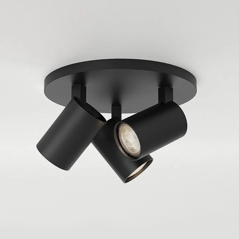 Triple Round Ceiling Spotlights - Bronze