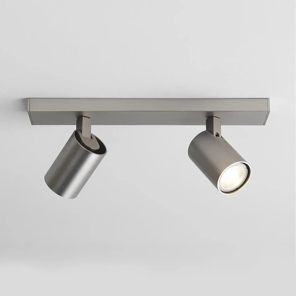 Twin Ceiling Spotlight with Rotation - Bronze, Steel