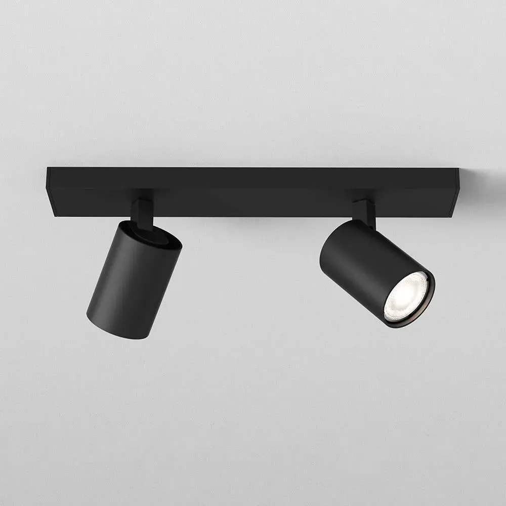 Twin Ceiling Spotlight with Rotation - Bronze, Steel