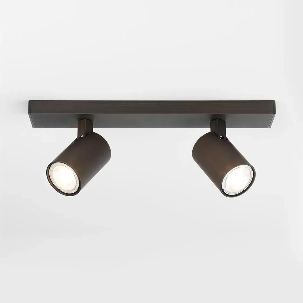 Twin Spotlight with Swivel - Nickel, Steel