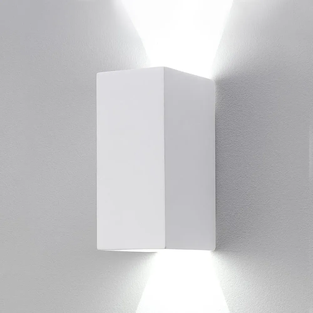 Up & Down Wall Light - White, Plaster