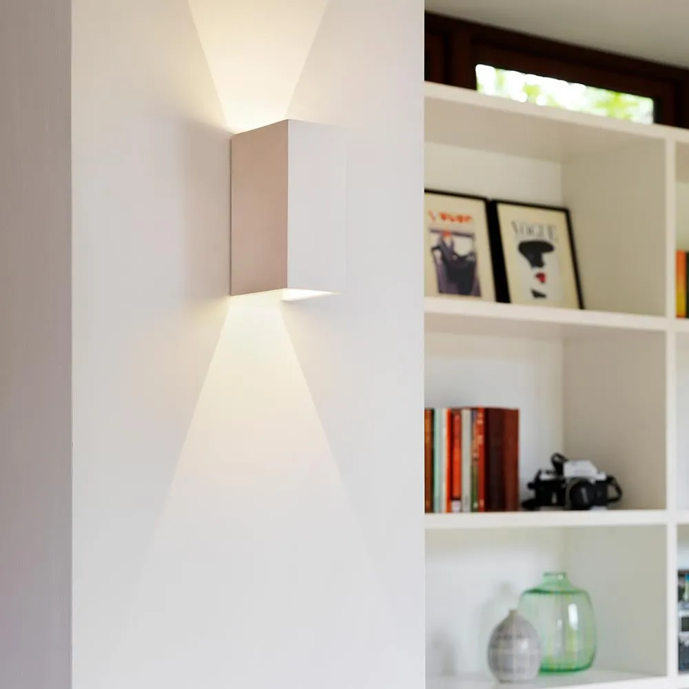 Up & Down Wall Light - White, Plaster