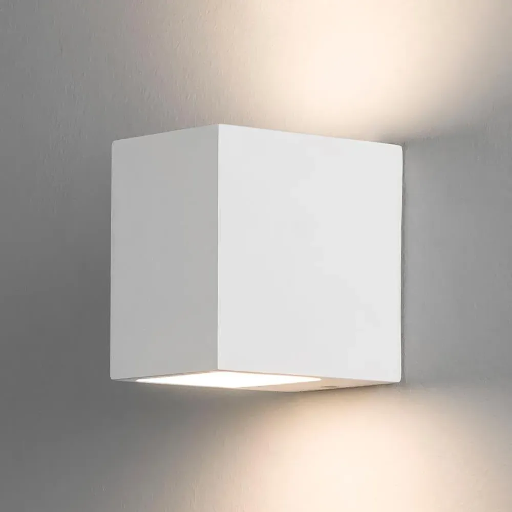 Up Down Wall Light - White, Plaster
