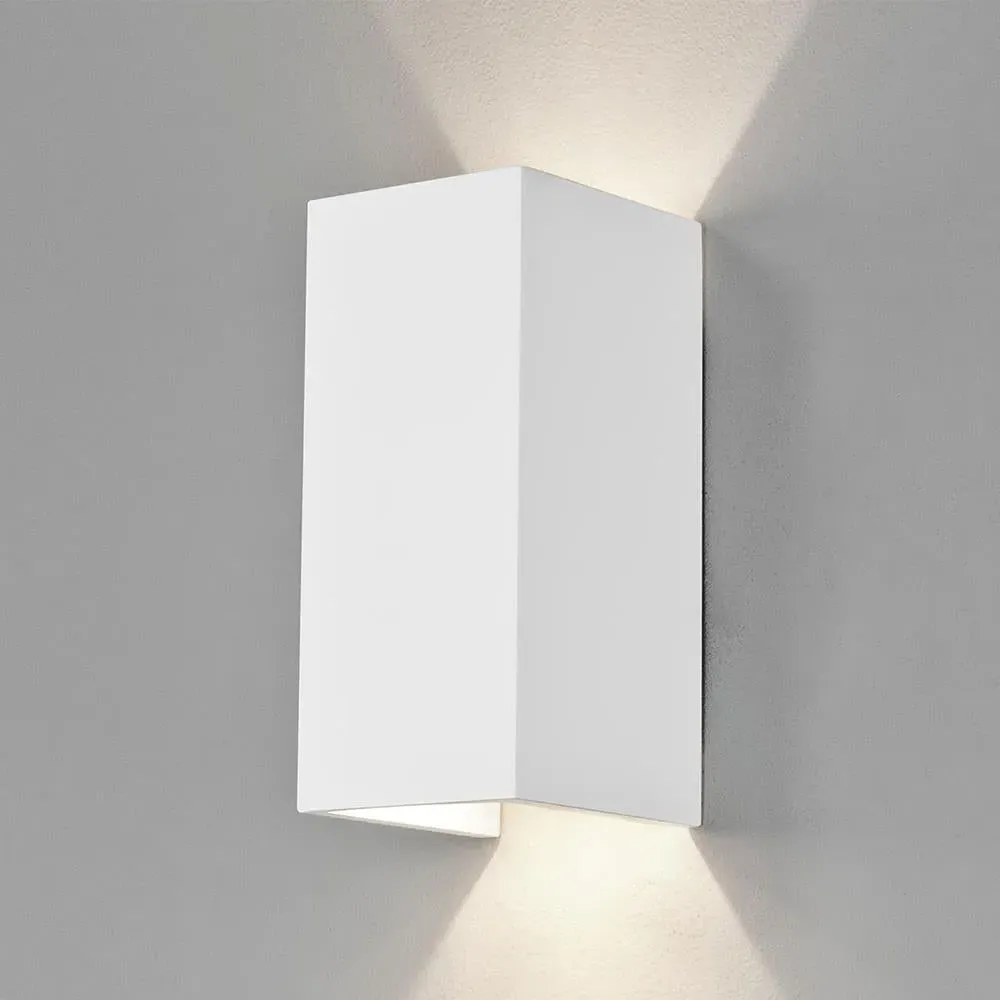 Up & Down Wall Light - White, Plaster
