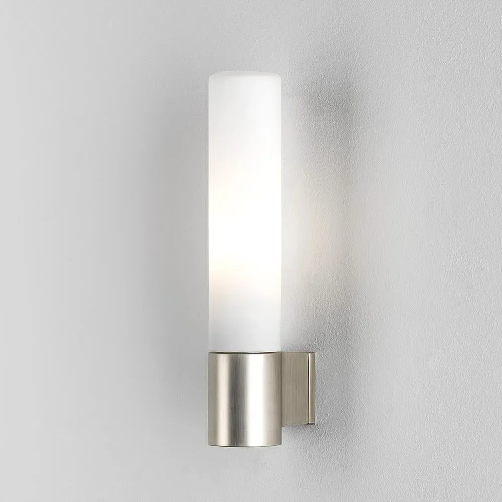 Wall Light IP44 Rated - Black, Opal Glass