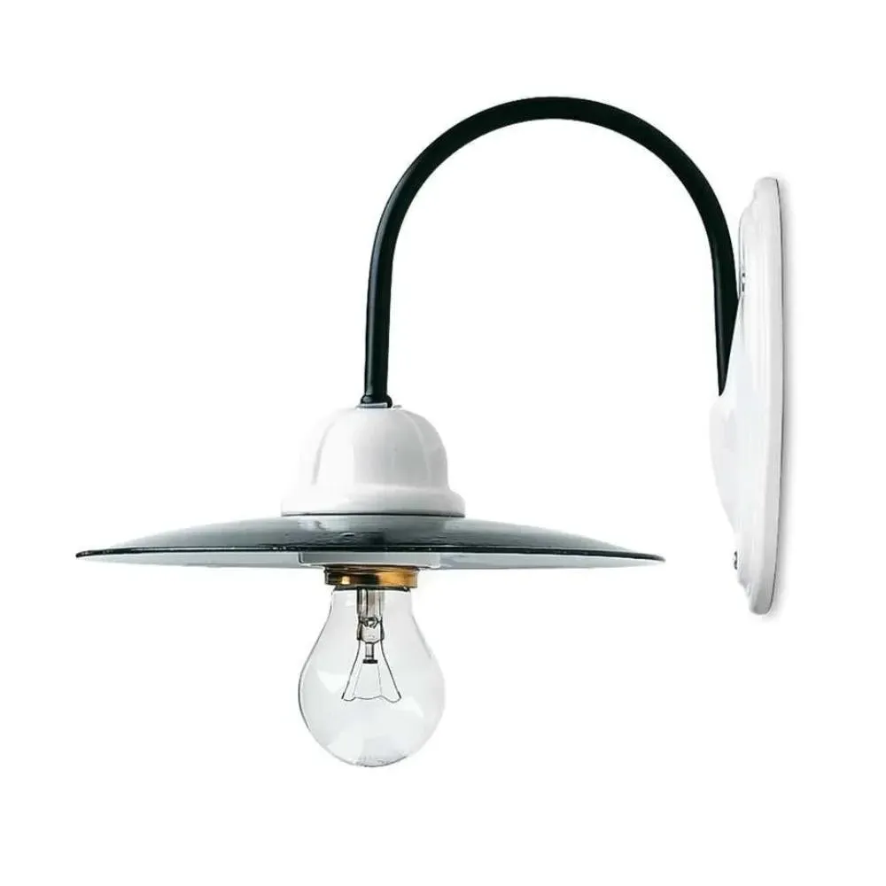 Wall Light with Ceramic Mount - White, Steel image