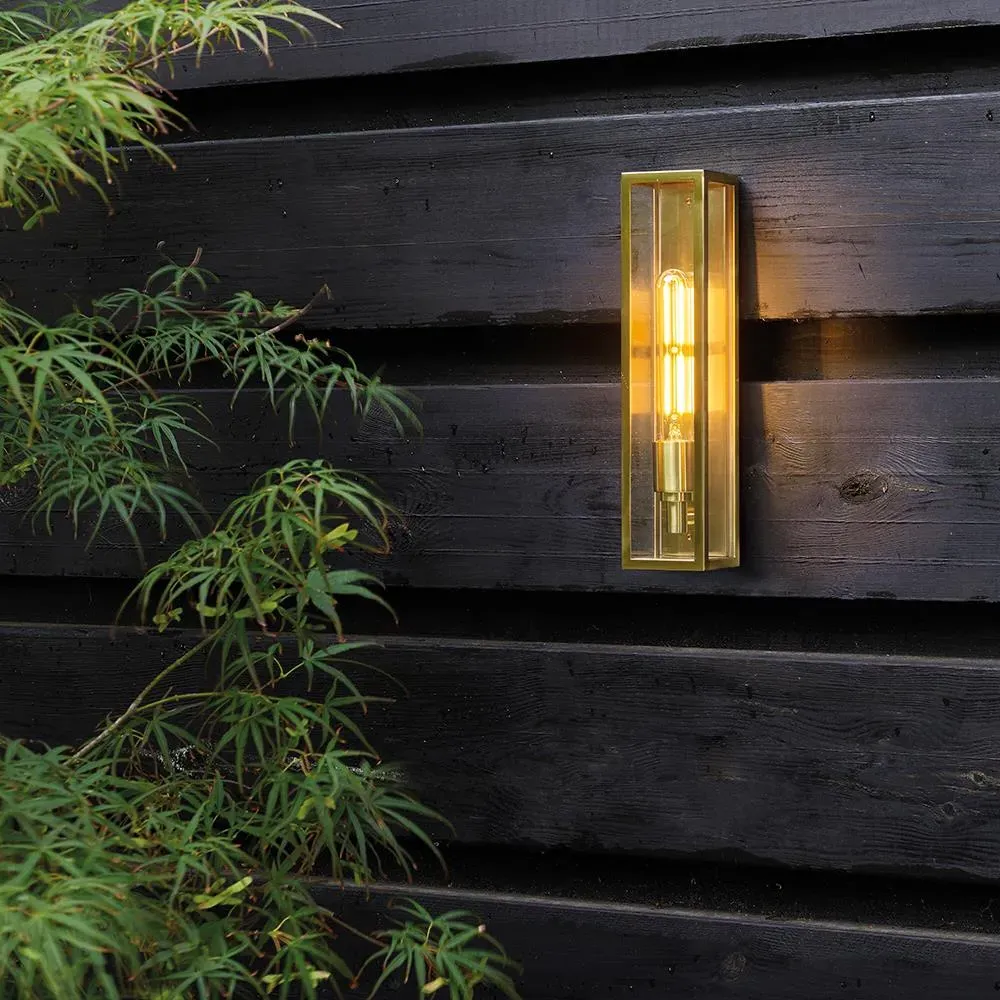 Wall Light with Clear Glass - Black, Metal