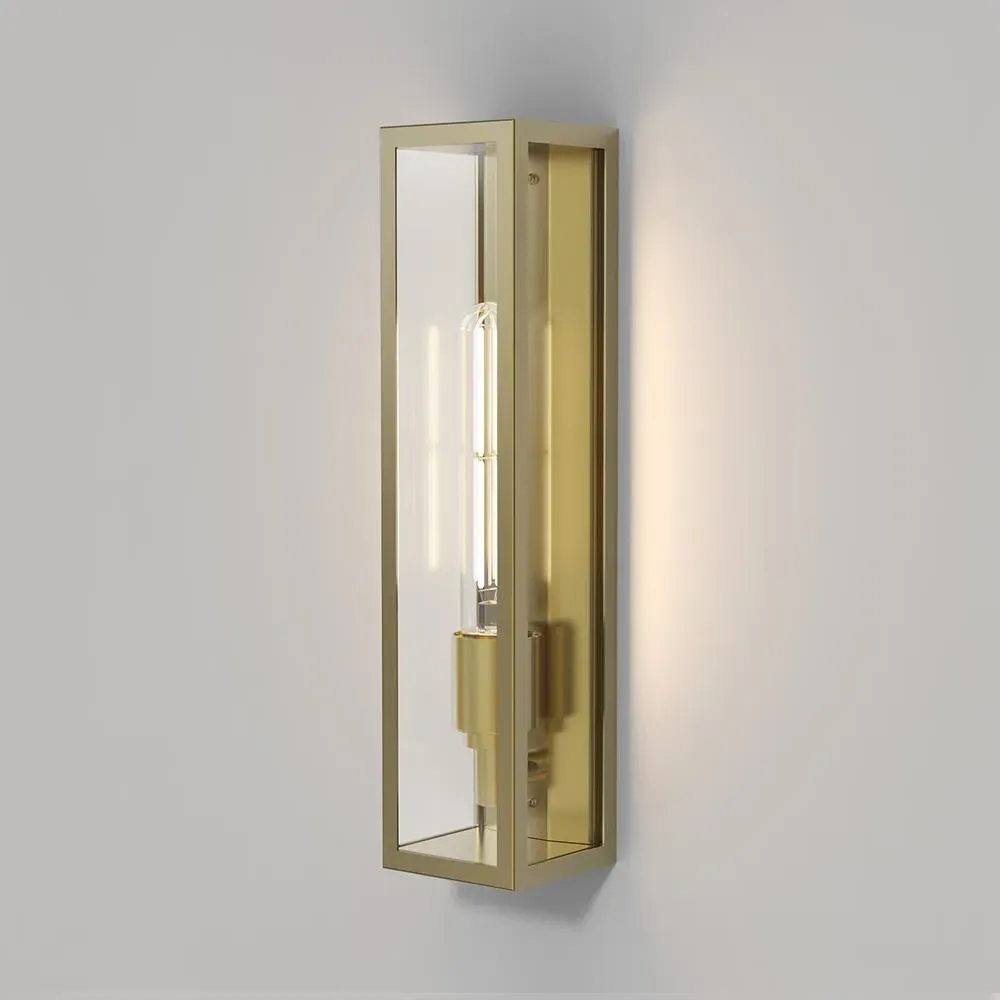 Wall Light with Clear Glass - Black, Metal