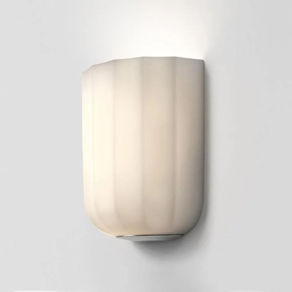Wall Light with Fluted Glass - Matt Nickel image