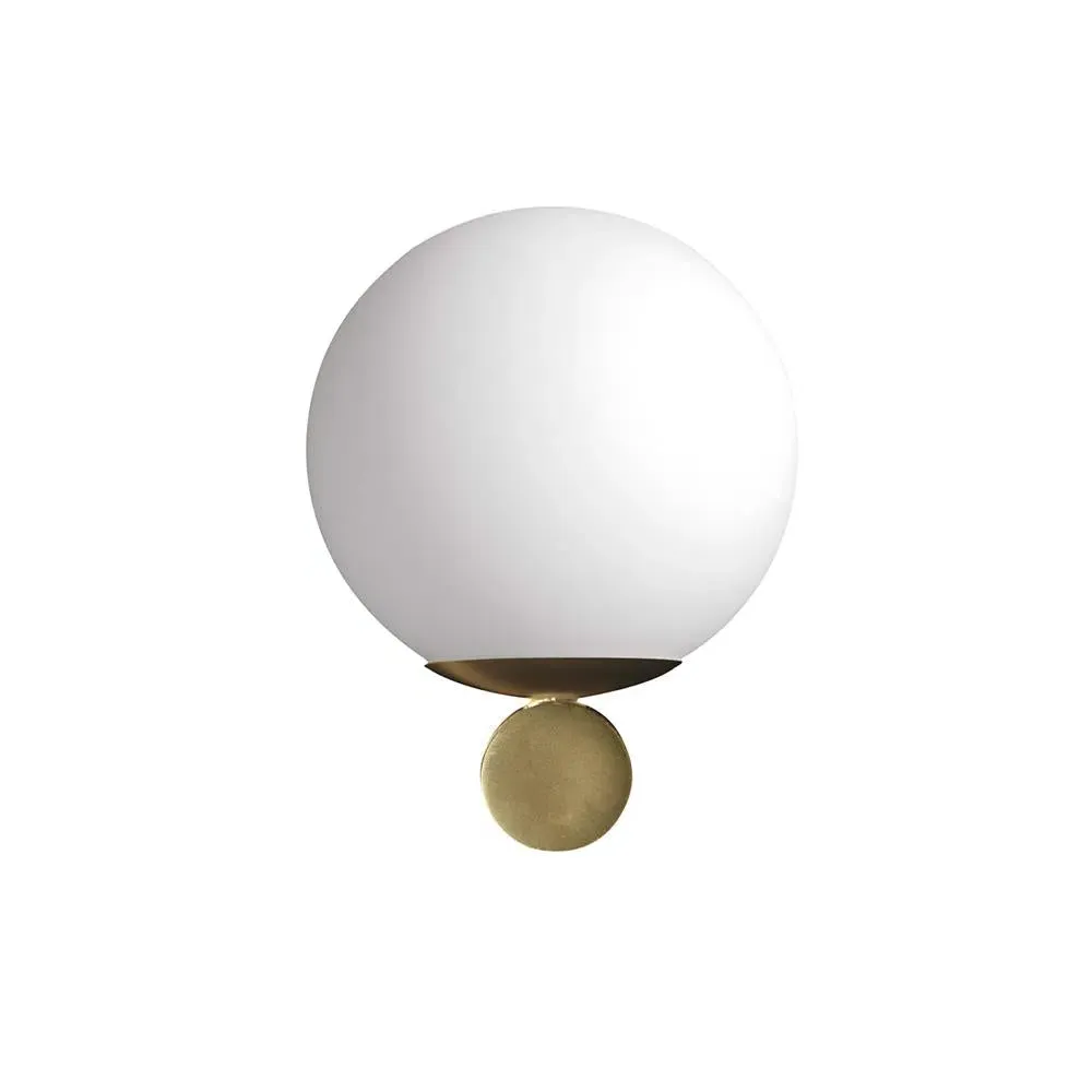 Wall Light with Frosted Glass - Gold, Metal