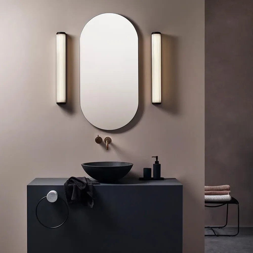 Wall Light with Glass Diffuser - Bronze, Metal