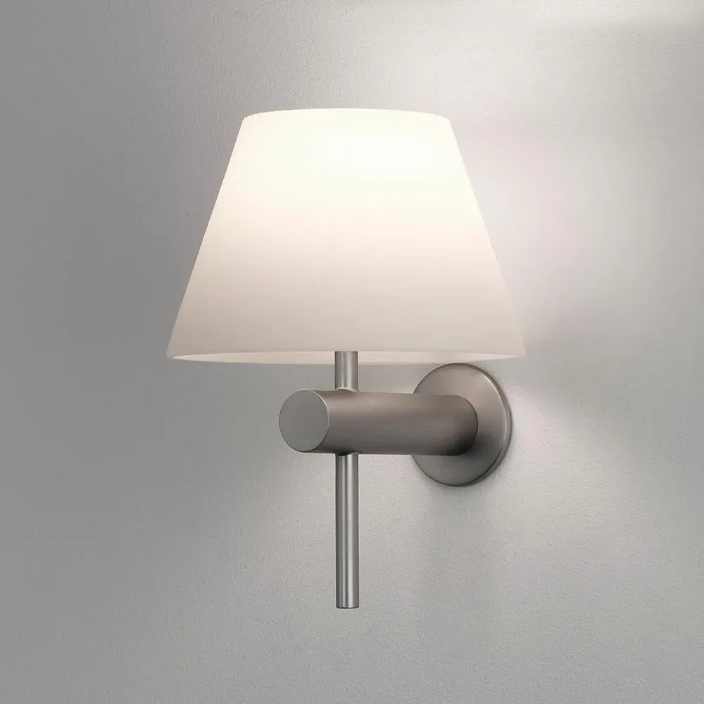 Wall Light with Glass Shade - Black, Steel