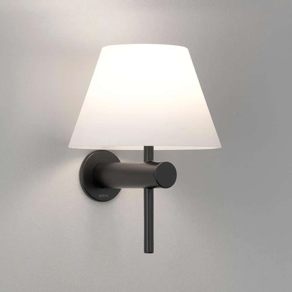 Wall Light with Glass Shade - Chrome, Steel