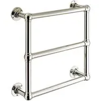 Wall Mounted Towel Rail with Valves - Chrome, Brass