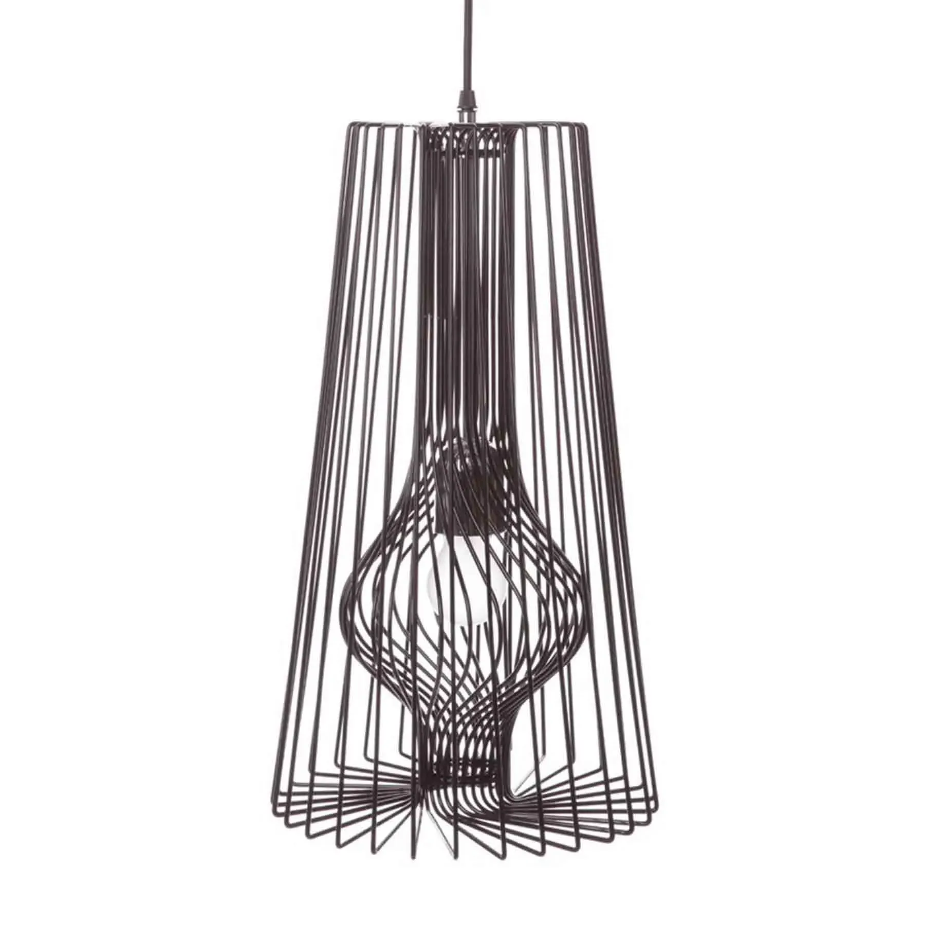 Wire Pendant Light - Black, Metal image