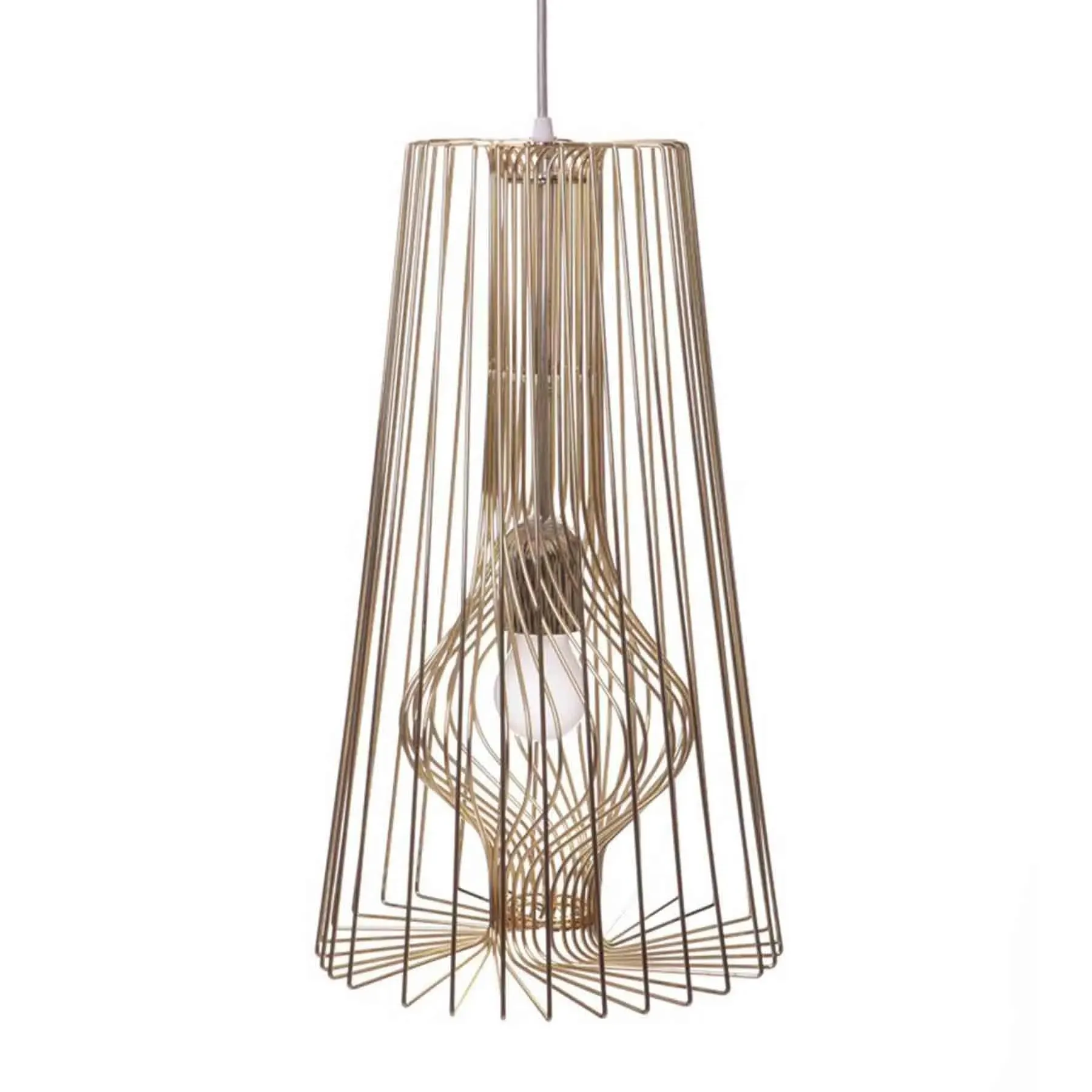 Wire Pendant Light - Blue, Metal