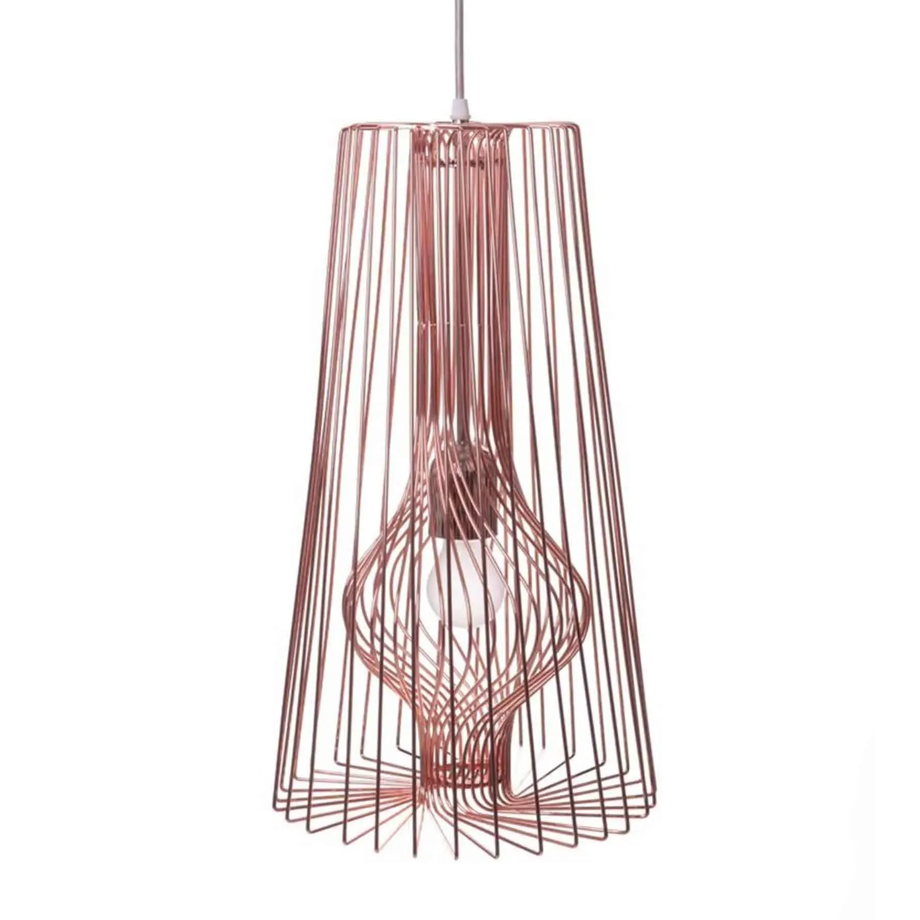Wire Pendant Light - Brass, Metal