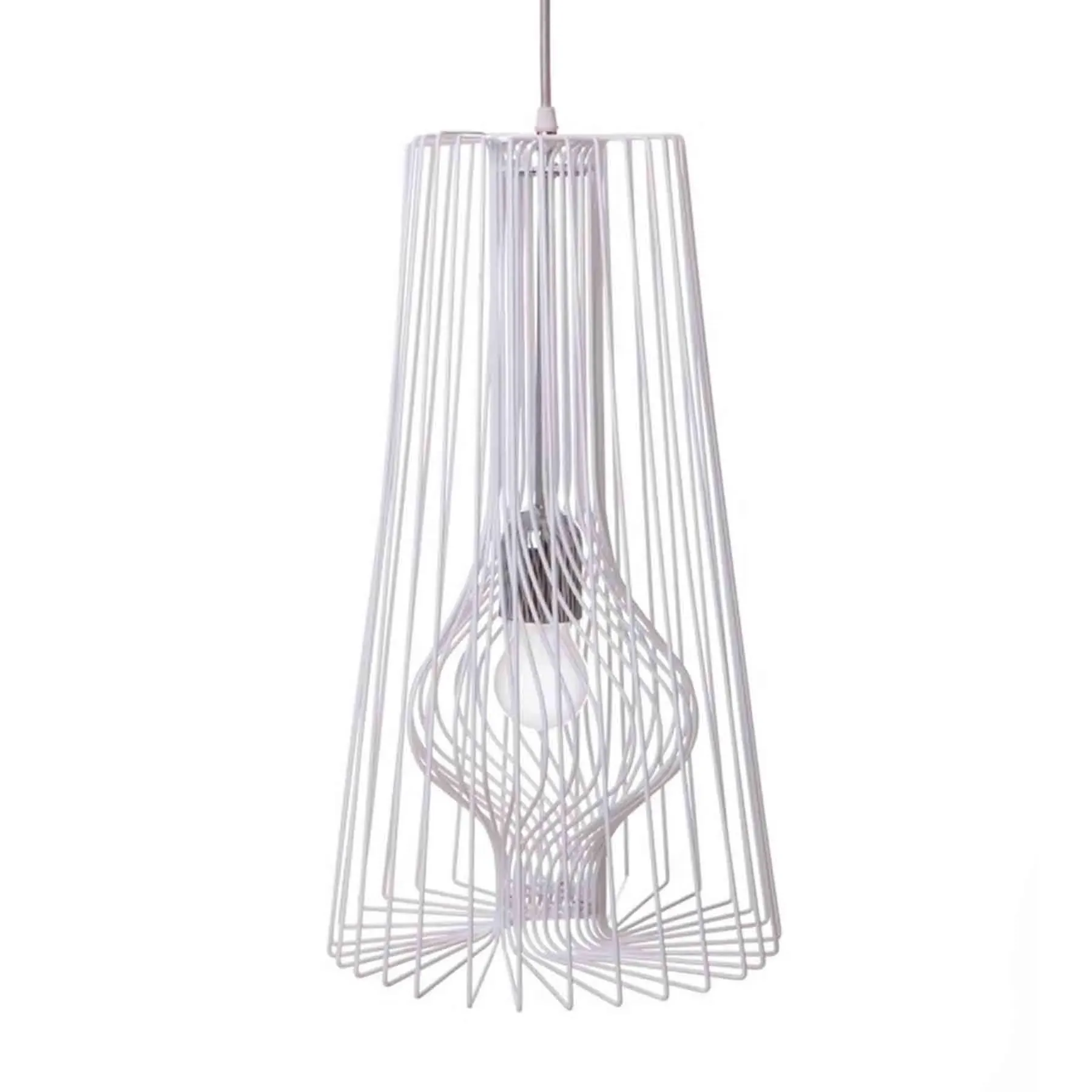 Wire Pendant Light - White