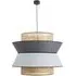XXL Pendant Light with Stacked Shades - Grey, Linen