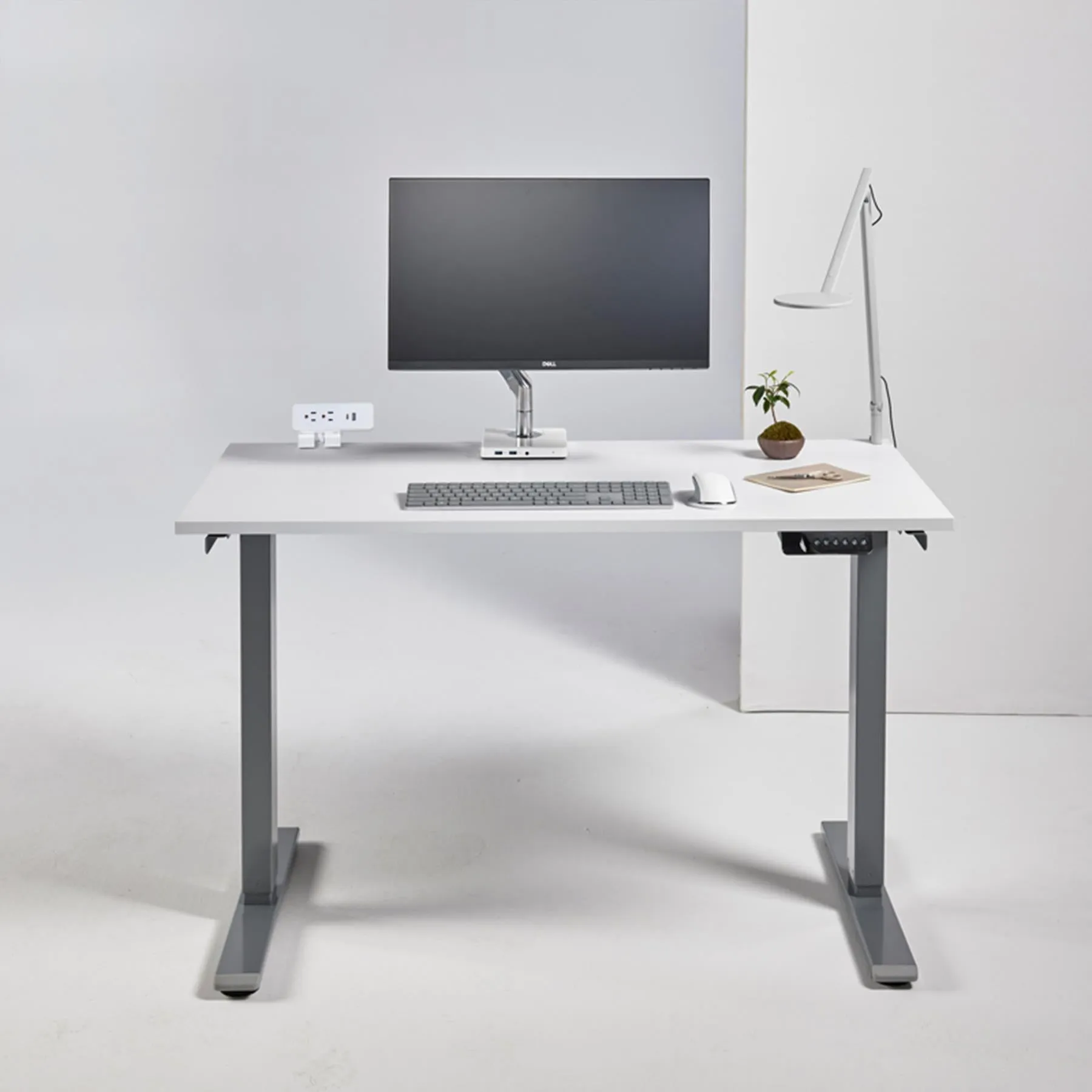 Large Sit/Stand Desk Electric Height - White
