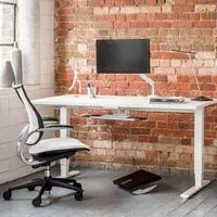 Large Sit/Stand Desk with T-Foot Base