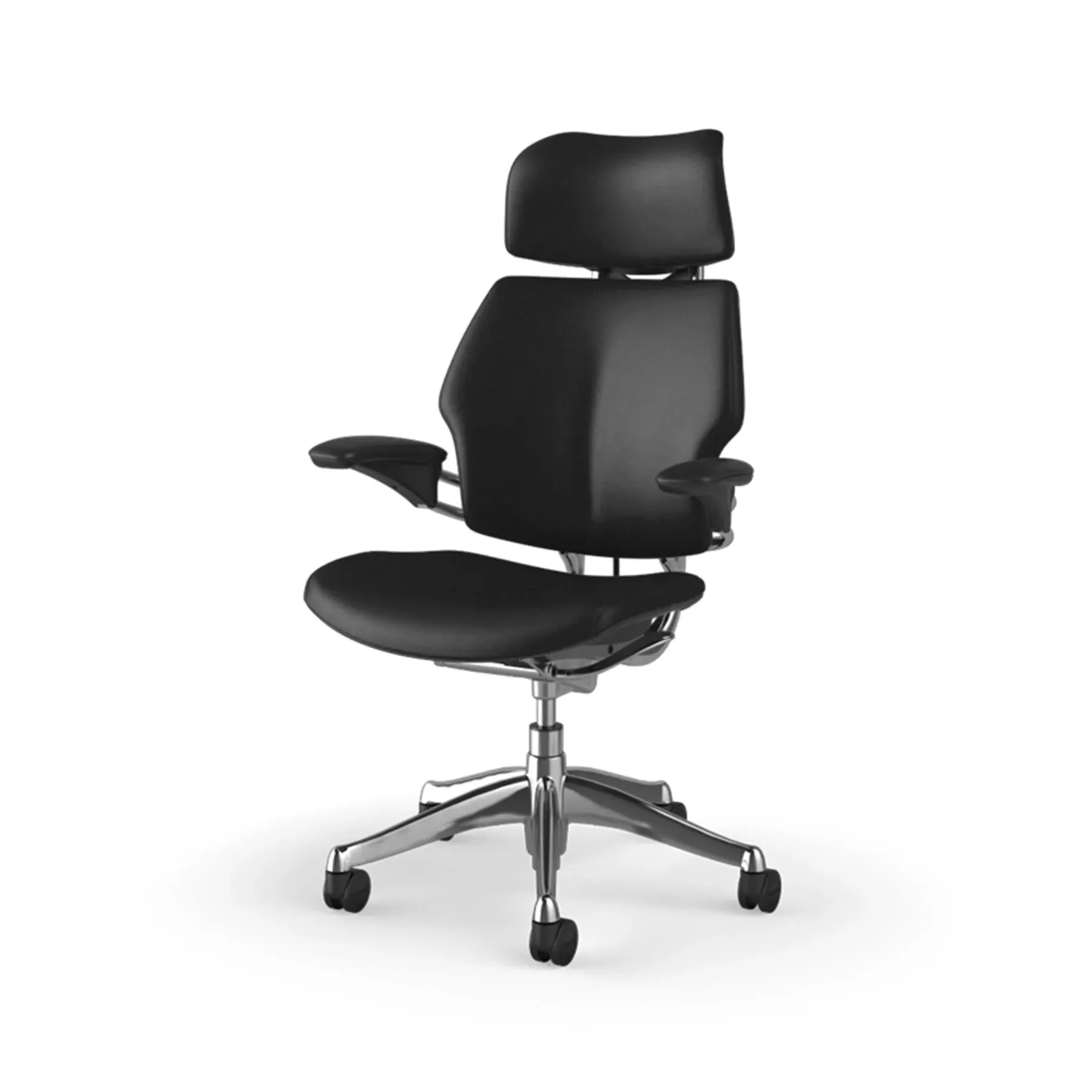 Office Chair with Headrest - Grey, Fabric