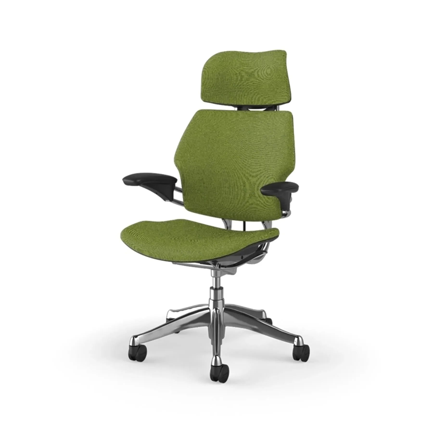 Office Chair with Headrest - Grey, Fabric