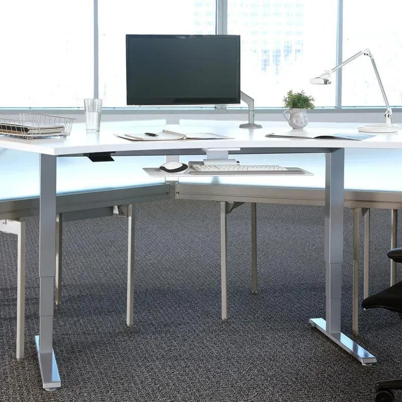 Small Sit/Stand Desk with T-Foot Base