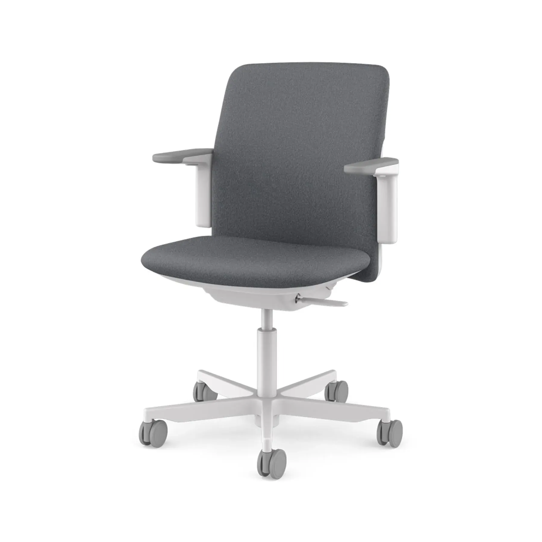 Task Chair with Gravity Mechanism - Grey, Leather