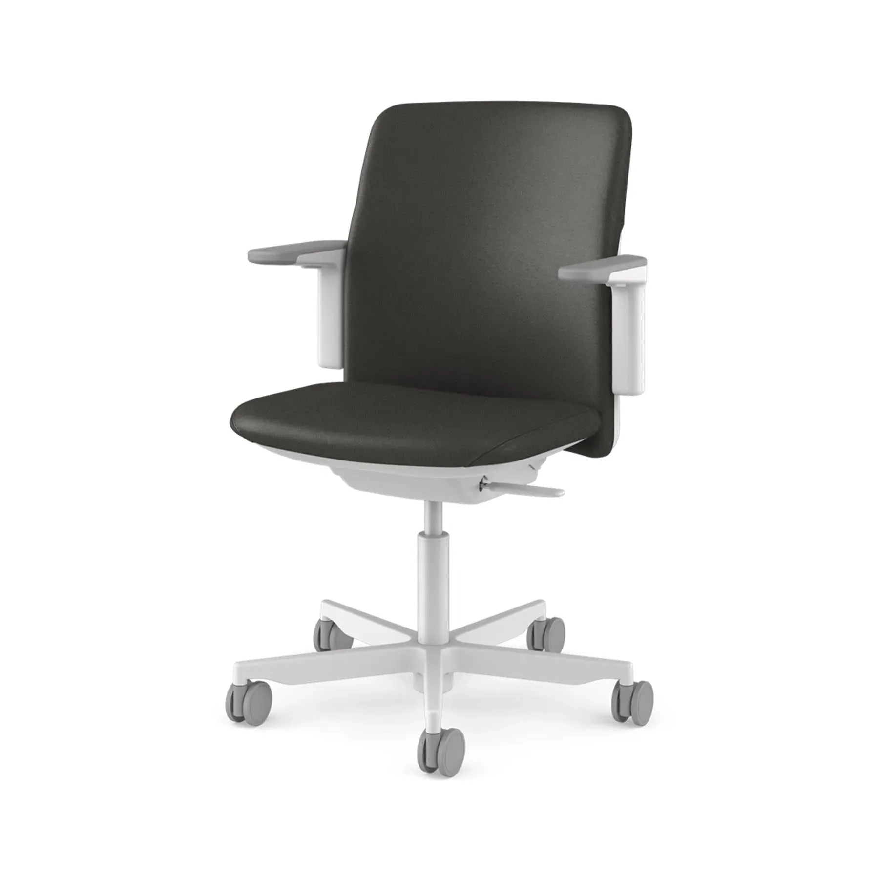 Task Chair with Gravity Mechanism - Grey, Leather
