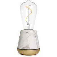 One Portable Rechargeable Lamp - White Marble