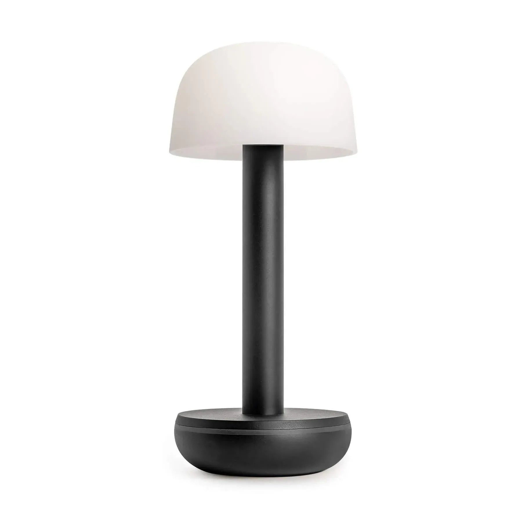 Portable Rechargeable Lamp - Black, Frosted Shade image