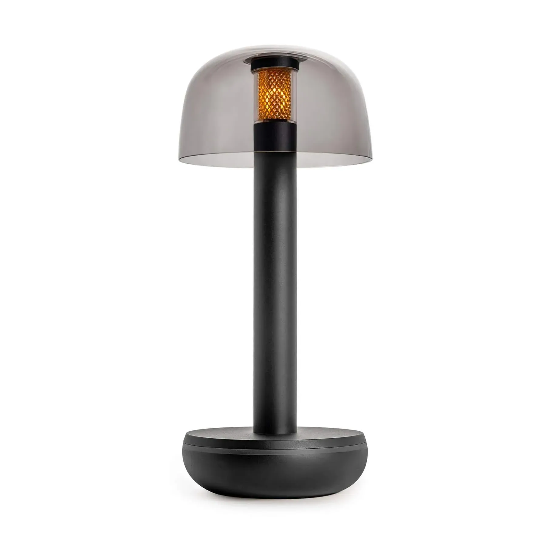 Portable Rechargeable Lamp - Black, Smoked Shade image