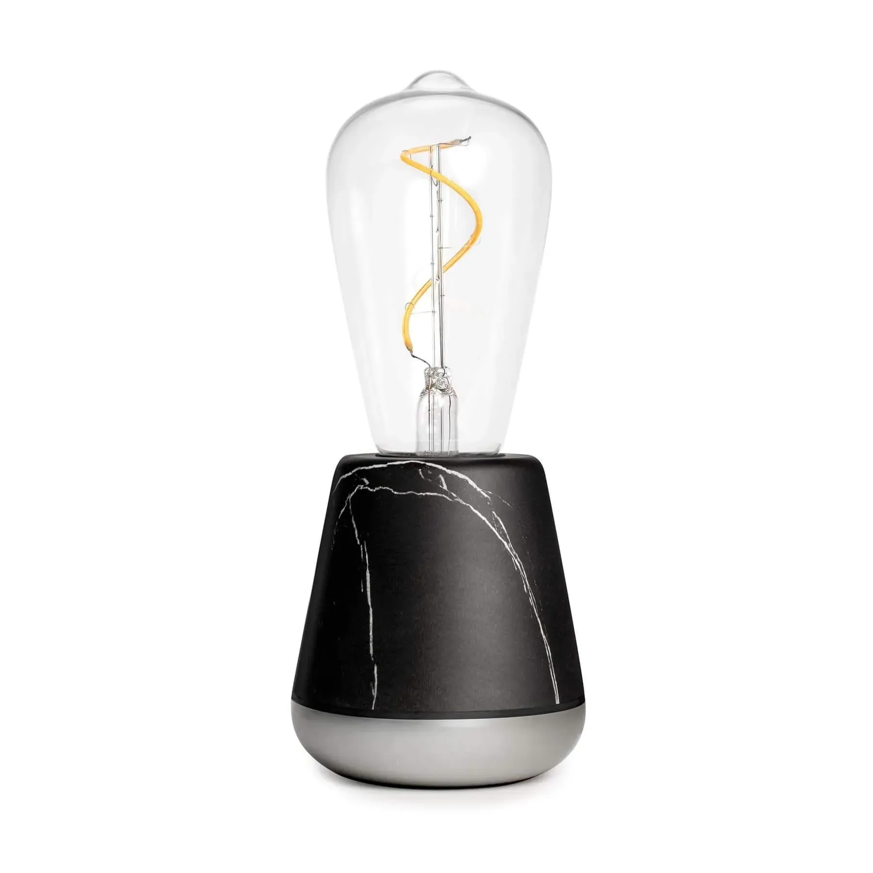 Portable Rechargeable Table Lamp - Black Marble