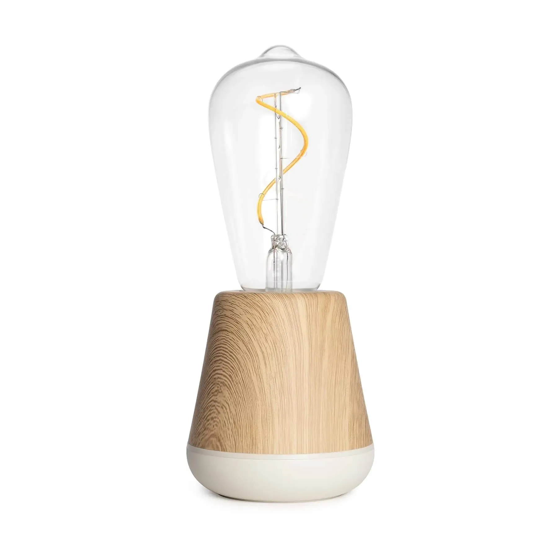 Portable Rechargeable Table Lamp - Oak
