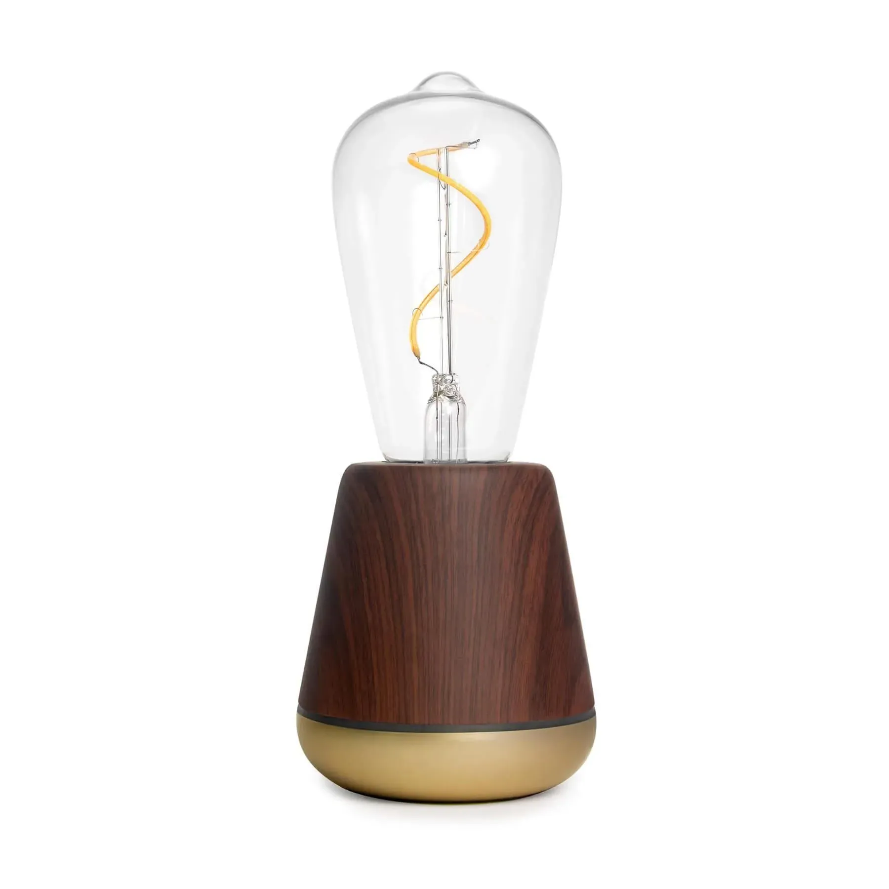 Portable Rechargeable Table Lamp - Walnut