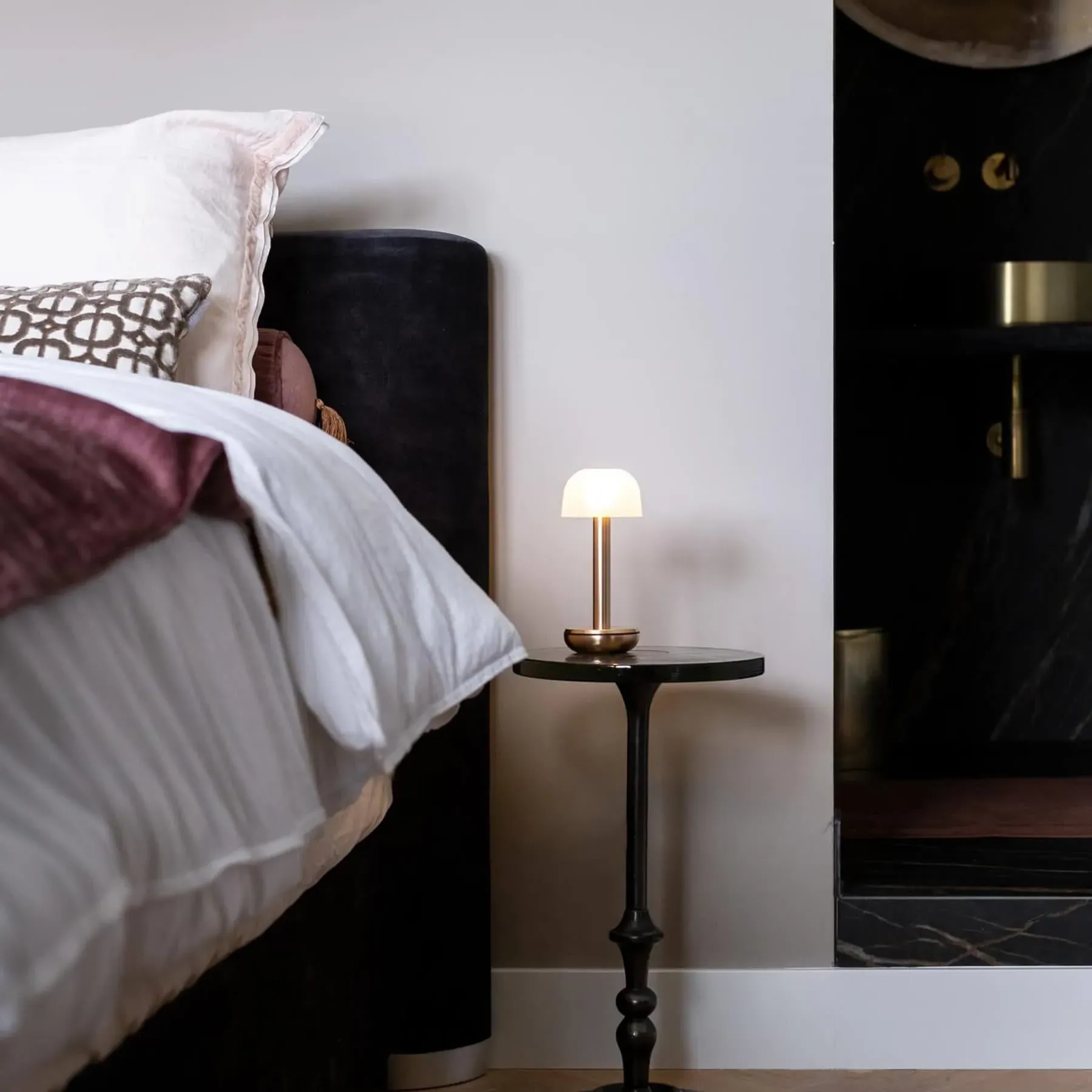 Two Portable Rechargeable Table Lamp - Beige