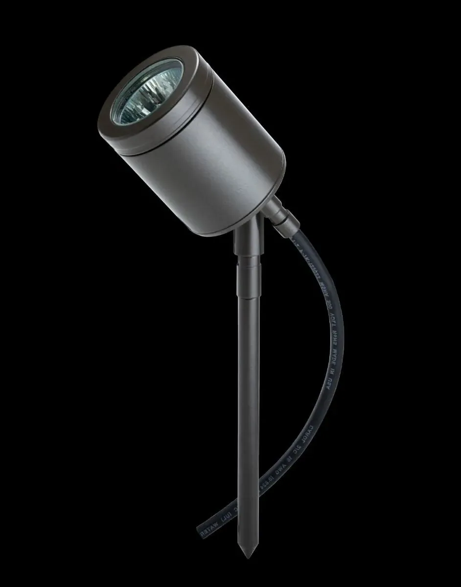 Adjustable Spike Spot Light - Black, Powder Coat