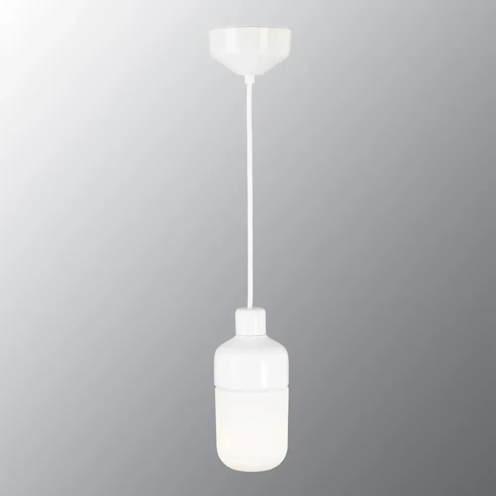 Bathroom Pendant Light - White, Porcelain
